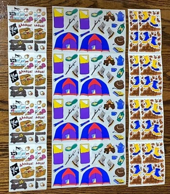 Frances Meyer STICKER SHEETS scrapbooking lot camping pirates mud - Image 1 of 4