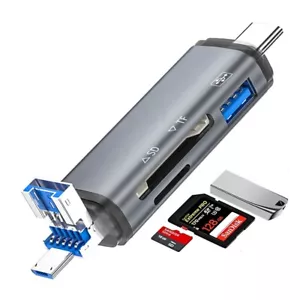 Adattatore lettore schede di memoria SD/TF 3 in 1 Type-c/Micro/USB 3.0 OTG lettore schede - Foto 1 di 6