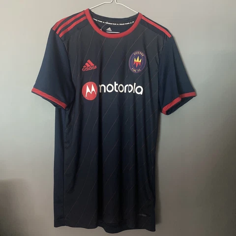 adidas Chicago Fire FC Authentic 2020 Home Jersey GL6403 Men’s Size M $130 Cover