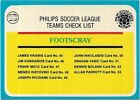 1978 Scanlens Philips Soccer League Checklist - FOOTSCRAY