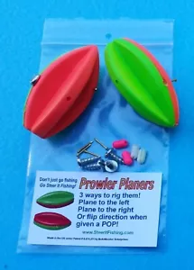 2x 3" Prowler Planer Boards STEER YOUR BAIT OR LURE Spinner Jig Live Bait Soft - Picture 1 of 8