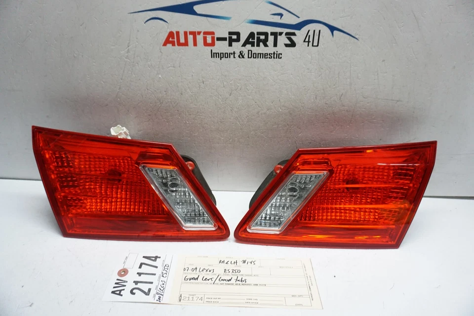 Juego de luces traseras interiores izquierda y derecha Lexus Es350 ES 350 2007-2009 OEM AW21174 Foto 1 de 4