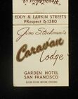 1950s Jim Stockman's Caravan Lodge Hotel Santa Rosa San Francisco Ca Matchbook