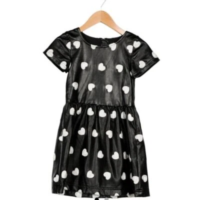 Appaman девочек веган кожи вышитые сердца рок-н-ролл сладкое платье ~ Sz 5 - Изображение 1 из 4