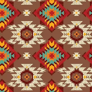 David Textiles Native Horizon Tessuto Marrone 100% Cotone da Giardino - Foto 1 di 1