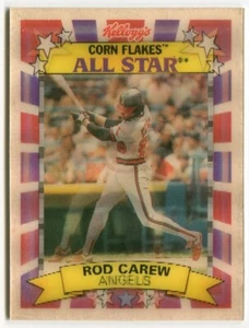 1992 Sportflics Kellogg's Corn Flakes All-Star #4 Rod Carew California Angels - Picture 1 of 2