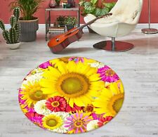 3D Bright Yellow Sunflower NA13150 Game Rug Mat Elegant Photo Carpet Mat Fay