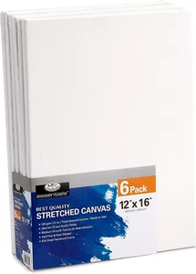 Royal & Langnickel Essentials 12x16" Triple 12 x 16&quot; - 6pk, White  - Picture 1 of 6