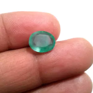 Preciosa piedra preciosa suelta verde facetada verde esmeralda colombiana forma ovalada 3,65 crt - Imagen 1 de 7