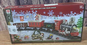 JUQU Train Set, Christmas Train Set for Around The Tree w/Lights & Xmas Sounds - Picture 1 of 4