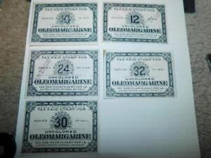 TAX PAID FOR OLEOMARGARINE 1931 & 1935, 10, 12, (24 1935), 30 & 32