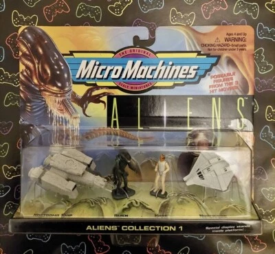Micro Machines Aliens Collection 1, vintage Galoob, new in box 1996 - Image 1 of 3
