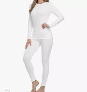 Women Thermal Underwear Set Fleece Lined Long Johns Winter Base Layer Top Bottom - Picture 1 of 7