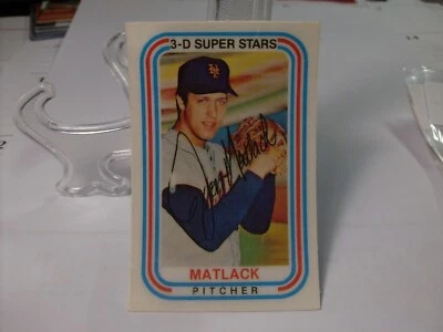 1976 Kellogg's 3-D Super Stars #49b - Jon Matlack COR - New York Mets 76-040 - Image 1 of 2