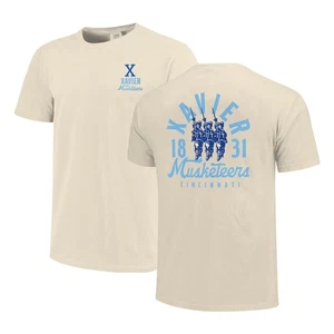 Camiseta Para Hombre Crema Xavier Mosqueteros Colores Cómodos Mascota Superposición - Imagen 1 de 3