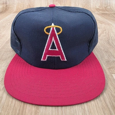 Vintage California Angels Hat Cap Snap Back MLB Baseball Trucker Mens 90s - Image 1 of 4