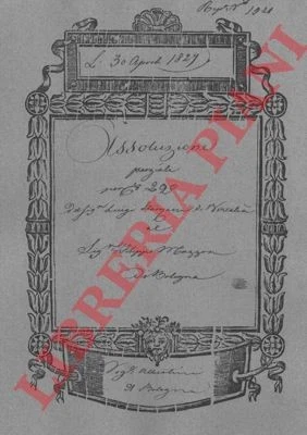 Mazzini / Stanzani -  Assoluzione di pagamento per un podere denominato Rampion - Immagine 1 di 1