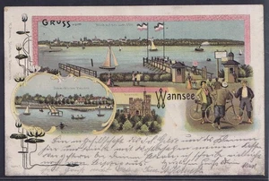 76428) Litho AK Gruß vom Wannsee 1901 - Picture 1 of 2