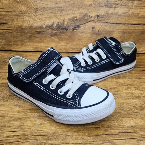Sneakers Converse All Star nere slip on gancio e passante Chucks taglia 12