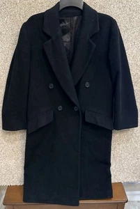 Chaqueta Abrigo Vintage Saks Fifth Avenue Fleurette Mujer Mediana Negra Cachemira EE. UU. - Imagen 1 de 11