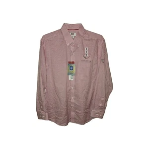 Neu mit Etikett Cutter & Buck langärmliges Button-Down-Hemd Herren M Corvette Logo rot & weiß - Bild 1 von 9