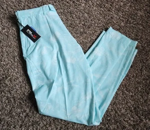 NWT RLX Ralph Lauren Multi Beach Island Print Water Repellent Golf Pants 36x32 - Picture 1 of 9