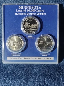 Minnesota - 3 quarter uncirculated proof set - Picture 1 of 2