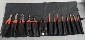 Cementex USA 1000V Insulated Electrician Tool Roll Set Pliers Drivers 14 Pc - Picture 1 of 24