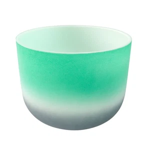 11" Verde Crystal Singing Bowl F4 432Hz Chakra Corazón Largo - Imagen 1 de 8