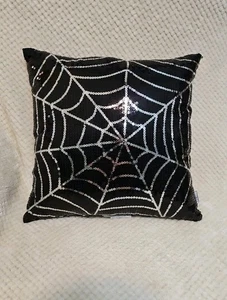 Halloween Spider Web Throw Pillow 16" X 16" THRO by  Marlo Lorenz - Picture 1 of 7
