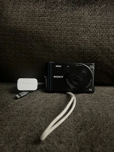 Sony Cyber-shot DSC-WX300 18.2MP Digital Camera - Black - W/ Battery - TESTED - Picture 1 of 8
