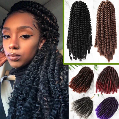 ELAILITE Passion Crochet Spring Twist Braids Braid Hair Extensions as Human Afro Twist