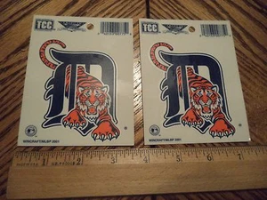 NEW PAIR of 2 DETROIT TIGERS Static Cling Sticker Window / Car FAN DEAL!!! - Picture 1 of 1