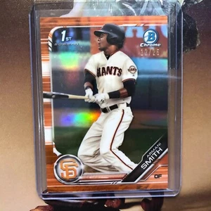 Bowman Chrome Draft Armani Smith Orange Refractor 2019 #d/25 REF RC SF Giants - Imagen 1 de 2