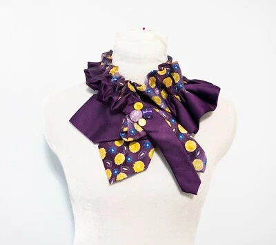 Collar Corbata Púrpura Seda Arte Moda Collar Accesorio Único... Foto 1 de 4