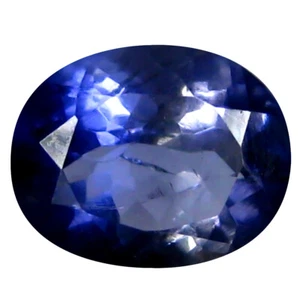 Piedra preciosa natural de iolita azul romántica de forma ovalada (8 x 7 mm) 1,27 quilates AAA - Imagen 1 de 1