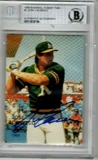 Jose Canseco 1989 BEST TWO Baseball card #2 autographed signed Beckett 
