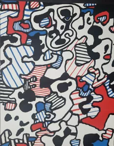 Jean Dubuffet Pantalla Original/Placa de Serigrafía 2 Años 60 con Documentación - Imagen 1 de 5