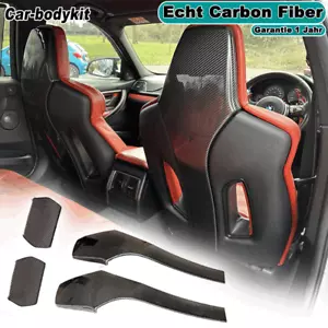 Cubierta de asiento de carbono 4x asientos bastidor de asiento Seat Cover Trims para BMW M3 F80 M4 F82 - Imagen 1 de 13