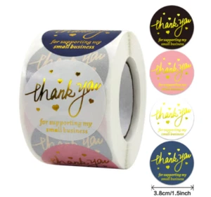 40 THANK YOU FOR SUPPORTING MY SMALL BUSINESS ENVELOPE SEAL LABEL STICKERS 1.5" - Picture 1 of 1