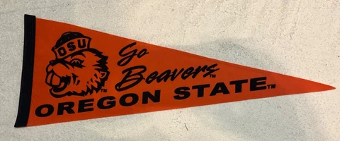 Oregon State Beavers Vintage Wool Felt  Pennant Cover