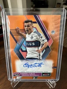 2023 Topps Finest MLS ANDRES CUBAS AUTO Vancouver naranja gorras blancas 15/25 #a-ac - Imagen 1 de 3