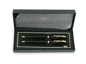 Vtg Cross Pen & Pencil Set RARE CHRYSLER LOGO w/Box, Sleeve, Booklet Japan 801-1 - Picture 1 of 19