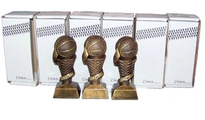 Basketball Trophies Lot (6) Metal Figural Balls 5.5"H Prize Award Team Stars NEW - Picture 1 of 12