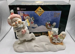 Vintage Premier Schneemann Figuren Schneeszene Weihnachtsschmuck verpackt Xmas - Bild 1 von 21