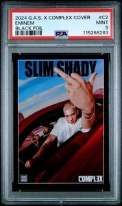 2024 GAS Complex Cover SLIM SHADY Eminem BLACK FOIL 89/250 Variation Card PSA 9 - Bild 1 von 2