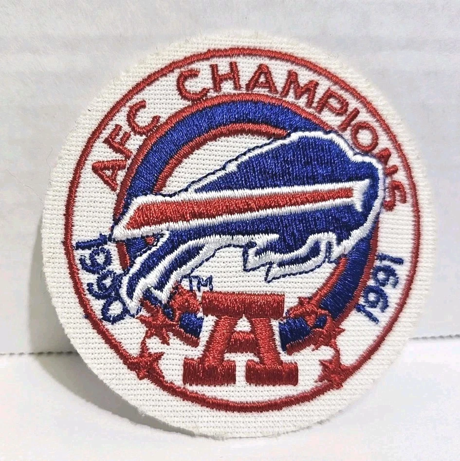 1990-1991 Buffalo Bills AFC Champions patch embriodered Jim Kelly Thurman Thomas - Image 1 of 3