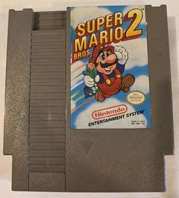 Super Mario Bros 2 Nintendo NES 1988 Authentic Cart Only Tested+ Good  - Image 1 of 4