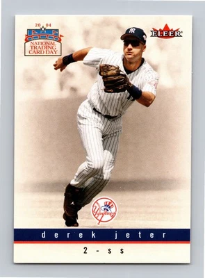 Derek Jeter 2004 Fleer Día Nacional de Tarjetas Coleccionables #1 Paquete Como Nuevo Fresco Raro Foto 1 de 2