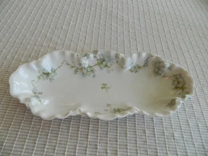 Haviland Schleiger #248B Blue Blossoms 12" Long Asparagus Tray HT - Picture 1 of 9